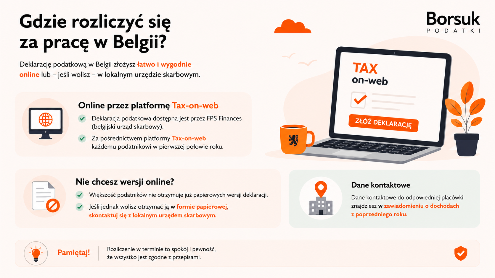 Rozliczanie podatków z Belgii online