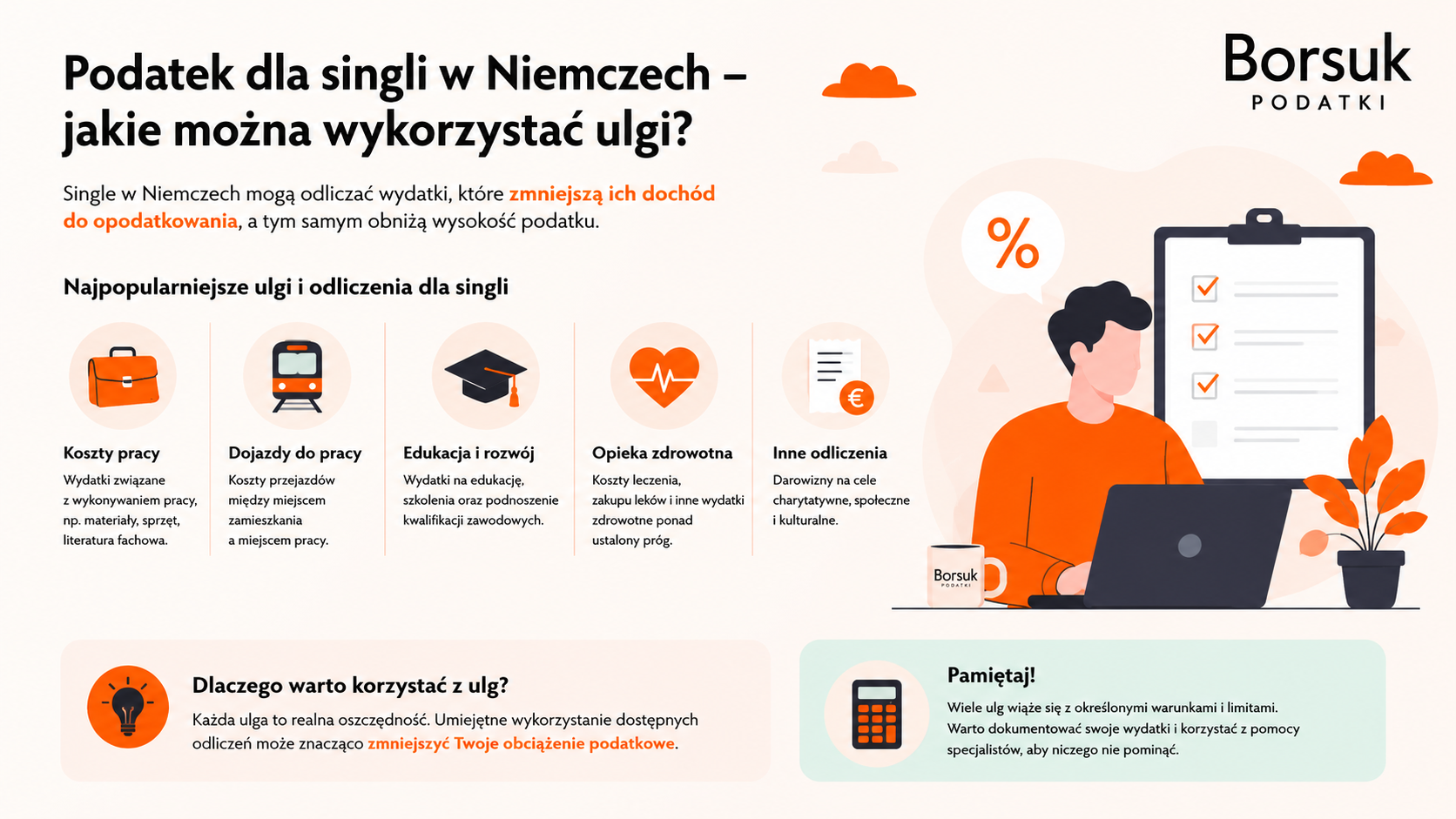 Podatek i ulgi dla singli w Niemczech